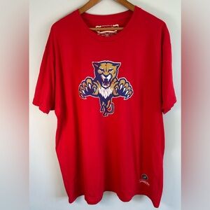 Mitchell & Ness Florida Panthers NHL Graphic Men’s T-shirt XXL Red Short Sleeve